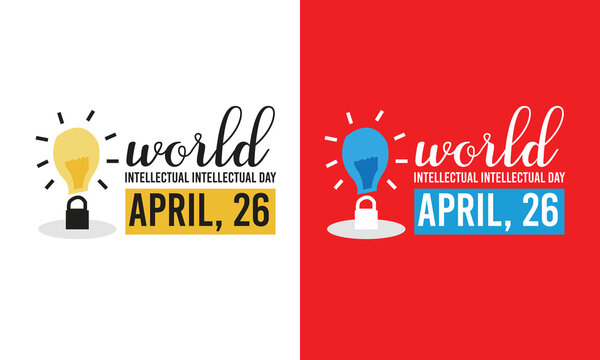 World Intellectual Property Day April, 26 T Shirt Design, Typographic Design, Vector Design.