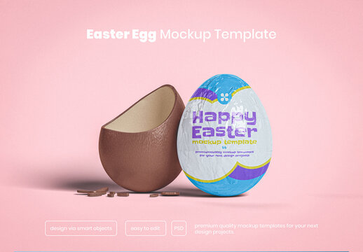 Chocolate Easter Egg Mockup