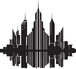 FutureScape Modern Building Emblem TechTowers Futuristic Logo Design