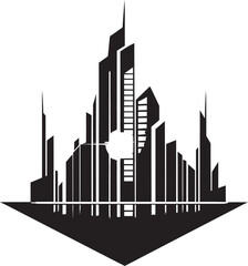 Fototapeta premium ElevateEdge Modern Building Symbol FutureScape Modern Building Emblem