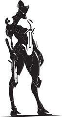NanoStrike Vector Soldier Logo TechTroop Futuristic Vector Icon