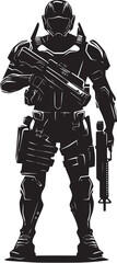 PlasmaSoldier Vector Weapon Symbol TechTrooper Futuristic Weapon Emblem