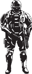 PlasmaSoldier Vector Weapon Symbol TechTrooper Futuristic Weapon Emblem