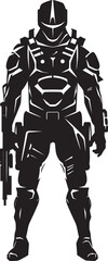 CyberGuard Vector Soldier Logo NanoWarrior Futuristic Vector Icon