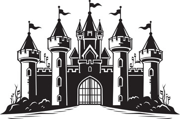 CastleWatch Gate Emblem Design FortressArch Vector Gate Logo