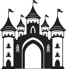 KnightGuard Vector Castle Logo MedievalArchway Gate Vector Icon