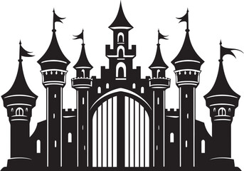 MedievalArchway Gate Vector Icon FortressEntry Castle Gate Symbol