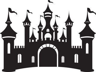Fototapeta premium MedievalThreshold Gate Vector Icon KingdomEntrance Castle Gate Symbol