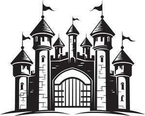 FortressEntry Castle Gate Emblem GuardianPortal Vector Castle Logo