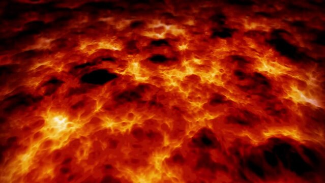 Hot lava or magma surface animation, abstract Lava, magma, lava motion background
