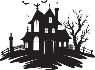 PhantomDwelling Spooky Symbol SpecterManor Haunted House Emblem