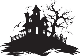 GhostlyMansion Iconic House Design SpectralEstate Enigmatic Symbol