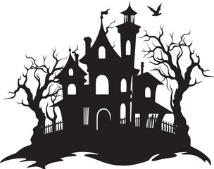 EerieEstate House Icon Design PhantomDwelling Spooky Symbol