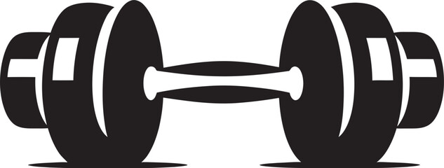 MuscleTitan Dumbbell Icon Design MightyLift Robust Symbol