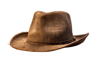Weathered Straw Hat, Channeling Relaxed Vibes for Outdoor Bliss on a White or Clear Surface PNG Transparent Background