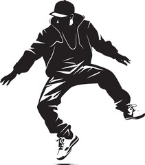 StreetVibe Iconic Rapper Design GrooveMaster Stylish Symbol