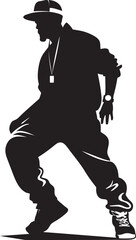 UrbanGlide Vector Dance Logo StreetGroove Iconic Rapper Design