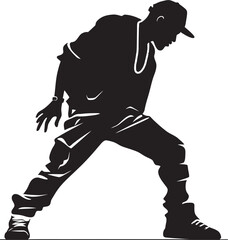 RhythmicMoves Hip Hop Man Emblem UrbanGlide Vector Dance Logo