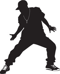 UrbanGlide Vector Dance Logo StreetGroove Iconic Rapper Design