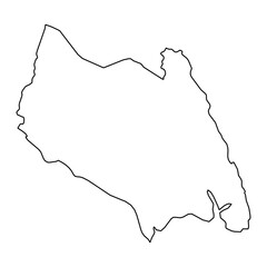 Johor state map, administrative division of Malaysia. Vector illustration.