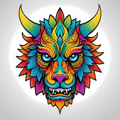 Illustration design animal monster with vintage retro cartoon style. Good for logo, background, t shirt, banner, tattoo and sticker. Ready to print