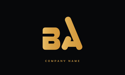 BA, AB, B, A Abstract Letters Logo Monogram