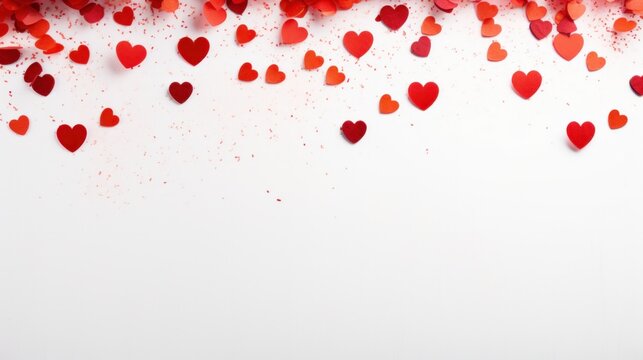 Red Valentine's Day heart illustration, white background