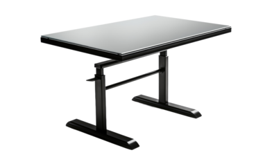 Utilize the Adjustable Height Display Table to Craft a Visually Striking Presentation on a White or Clear Surface PNG Transparent Background