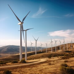 renewable energy with wind turbines