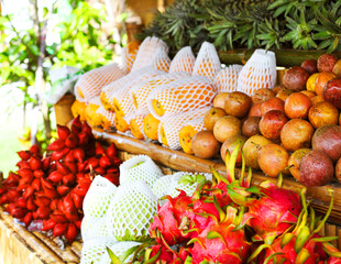 Open air fruit market in Thailand