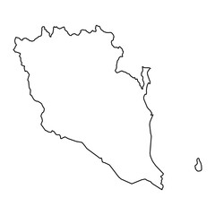 Pahang state map, administrative division of Malaysia. Vector illustration.