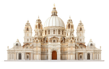 Renaissance Dome, a Masterpiece of Opulent and Timeless Architectural Design on a White or Clear Surface PNG Transparent Background