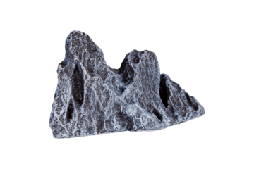 decorative stone on isolated white background close up