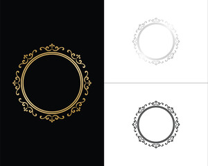 decoration flowers circle frame, Round Decorative Frames