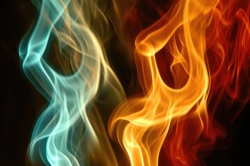 Abstract background circle fire frame. Generative AI