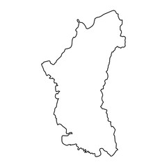 Perak state map, administrative division of Malaysia. Vector illustration.