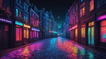 Abwaschbare Fototapete street in night © chep