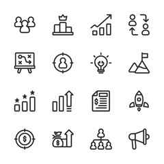 set of business icons