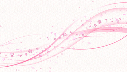 流れる桜の背景壁紙　 cherryblossom background - obrazy, fototapety, plakaty