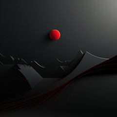 Premium 8K Dark Wallpaper: Elevate your screen with high-quality minimalism. Sleek, sophisticated, and cool vibes for a standout computer background, Generative AI
