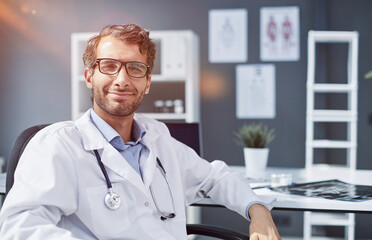 Portrait of a confident young doctor in the office