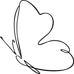 Butterfly logo outline vector illustration. Butterfly sketch hand drawing stylized decorative design elements