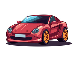 Sport car of colorful set. Showcasing of an inner speed demon with this whimsical cartoon design of a sportscar. It's a fun and imaginative take on the world of racing. Vector illustration.