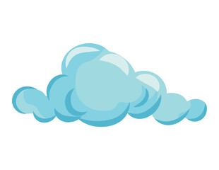 Cloud of colorful set. This cartoon clouds can gracefully dance across the sky in this artistic illustration against a pristine white background. Vector illustration.