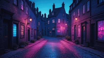 Foto auf Acrylglas street in the town night © chep