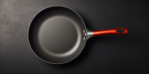 empty frying pan for cooking placed  Frying Pan 2d cartoon illustration  Empty round cast iron...