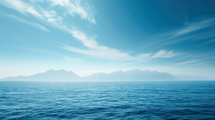 Fototapeta premium 広大な海と島の背景素材01