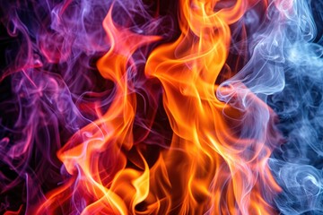 Fototapeta premium Abstract background circle fire frame. Generative AI