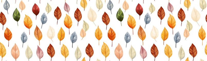 Seamless pattern Autumn leaves, yellow, red
