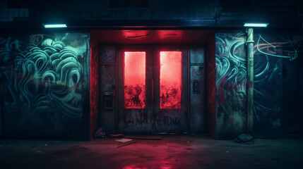 The Mysterious Glow of the Neon Doorway